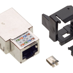 Module de connexion Cat. 6, 1xRJ45/s, Snap-in, noir, 24x