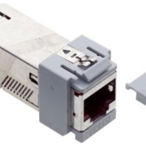 Module de connexion Cat. 6A, 1xRJ45/s, Snap-in, gris, 10x