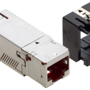 Module de connexion Cat. 6A, 1xRJ45/s, Snap-in, noir, 24x