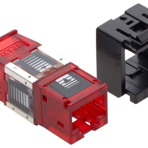 Module de connexion Cat. 6A, 1xRJ45/u, Snap-in, noir, 24x