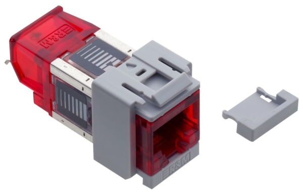 Module de connexion Cat. 6A, 1xRJ45/u, Snap-in, gris, 100x