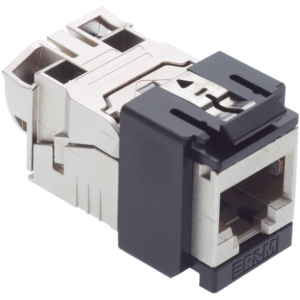 Module de connexion Cat. 6A EL, 1xRJ45/s, Snap-in, noir, 100x