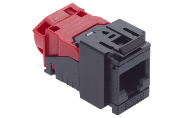 Module de connexion Cat. 6A EL, 1xRJ45/u, Snap-in, noir, 10x