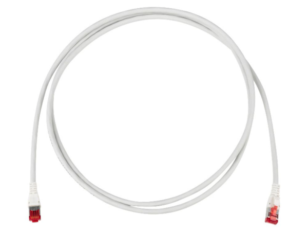 R&Mfreenet Câble de raccordement, Cat. 6A, Blindé, Gris, LSFRZH, TIA 568A, Fiche RJ45, s, Fiche RJ45, s, 1m
