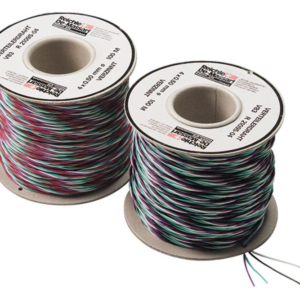 Fil de liaison 4x0,5 mm, 100 m, blanc / noir / turquoise / violet