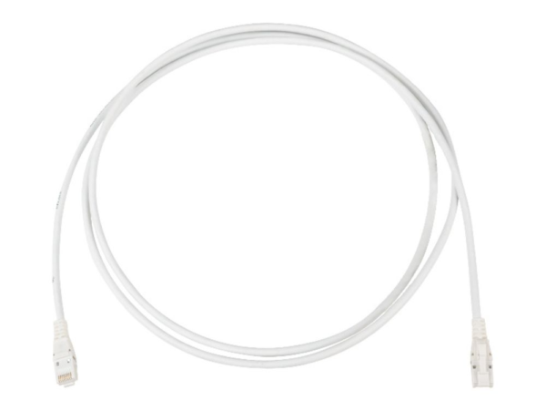 R&Mhealth Line Câble de raccordement, Cat. 6, Non blindé, Blanc, LSZH, TIA 568A, Fiche RJ45, u, Fiche RJ45, u, 2m