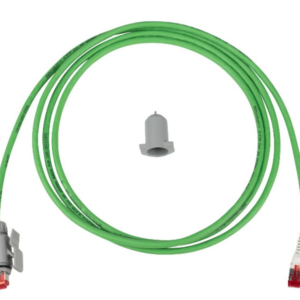 R&Mindustry Câble de raccordement, Cat. 6A, Blindé, Vert, PUR, TIA 568A, Fiche RJ45, s, Fiche RJ45 Type 06 Plast. IP67, s, 10m