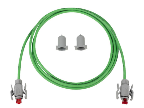 R&Mindustry Câble de raccordement, Cat. 6A, Blindé, Vert, PUR, TIA 568A, Fiche RJ45 Type 06 Plast. IP67, s, Fiche RJ45 Type 06 Plast. IP67, s, 7.5m