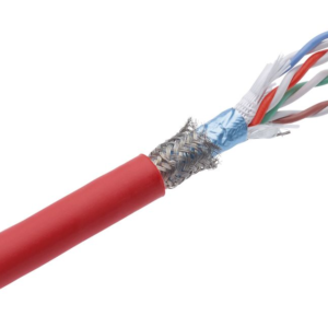Câble industriel, SF/UTP, Class C, FE120,rouge, 4P, AWG22