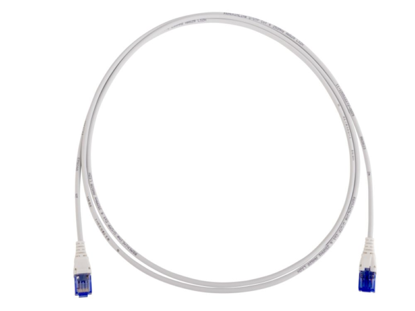 R&MthinLine Câble de raccordement, Cat. 6, Non blindé, Gris, LSZH, TIA 568A, Fiche RJ45, u, Fiche RJ45, u, 0.5m
