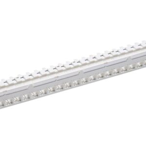 Panneau de brassage PC 19" 1U, 24 ports/s, Cat. 6A, gris, vide